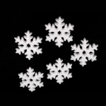Polystyrene snowflake, white color, diameter 10 cm, set of 5 pieces